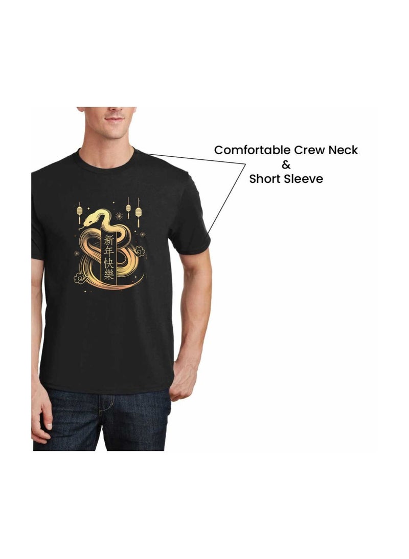 PRINTSHOP4ME Chinese New Year T-Shirt For Men–Chinese Design Short Sleeve Round Neck Cotton Tshirt For Men–Comfortable And Stylish T-Shirt For Celebrations Day - Image 5