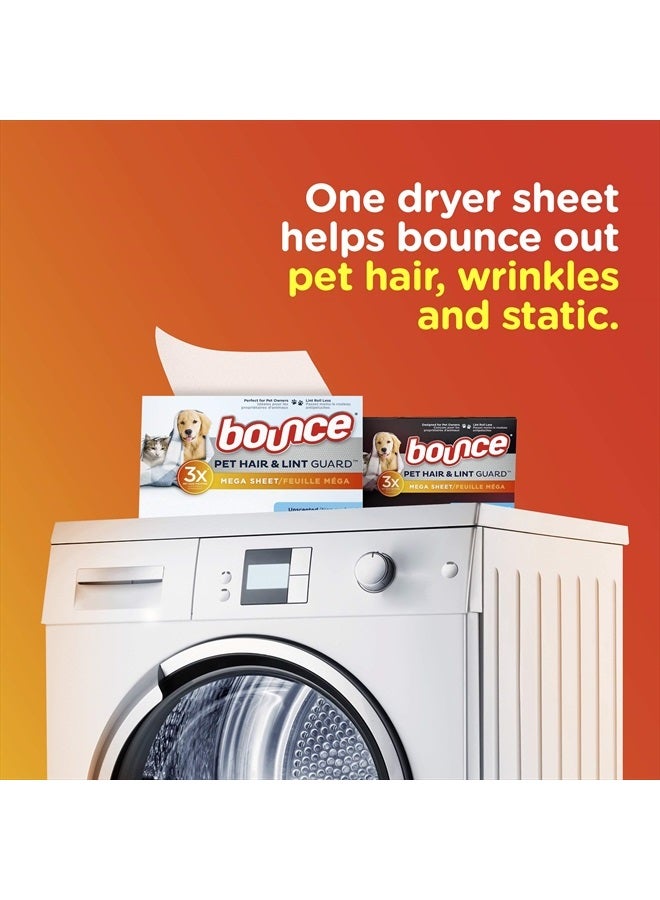 Bounce Bouce Bounce Pet Hair and Lint Guard Mega Dryer Sheets for Laundry, Fabric Softener with 3X Pet Hair Fighters, Unscented, Hypoallergenic, 120 Count - Image 5
