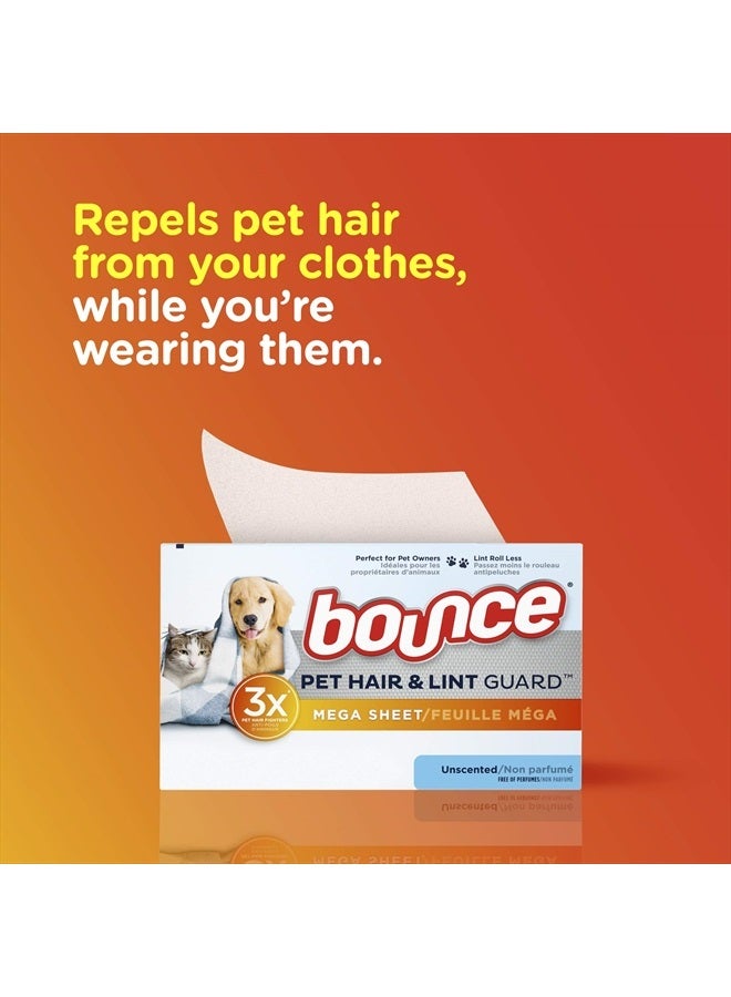 Bounce Bouce Bounce Pet Hair and Lint Guard Mega Dryer Sheets for Laundry, Fabric Softener with 3X Pet Hair Fighters, Unscented, Hypoallergenic, 120 Count - Image 4