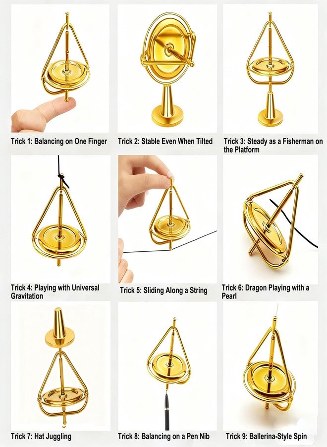 JOGEPEYO Gyroscope,Anti-Gravity Spinner Toys,Long-Lasting Spin,Physics Toys,Precision Gyroscope,Metal Anti-Gravity Spinning Top Balance Toy,Educational Gift, Premium Fidget Toy - Image 4