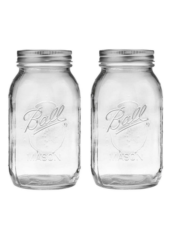 Ball Ball Regular Mouth 32-Ounces Mason Jar with Lids and Bands, Clear,(Pack Of 2)  - Image 1