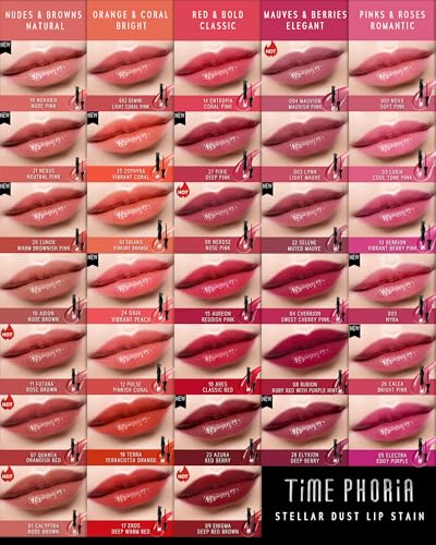 TIMEPHORIA Stellar Dust Lip Stain 09 Enigma, Transfer-Proof & Smudge-Proof Lip Gloss, Deep Red Brown Tinted Glossy Finish, High-Pigment Vibrant, Hydrating Lightweight Long-Lasting Lip Makeup for Women - Image 4
