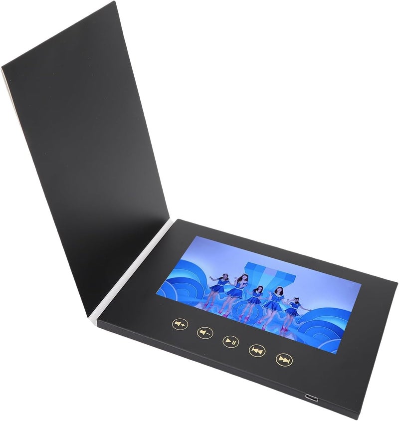 Diyeeni 7 inch Video Greeting Card, Electronic Video Greeting Card, Brochure with LCD Screen, Rechargeable Battery, Support 720P, Birthday Gift Marketing - Image 1