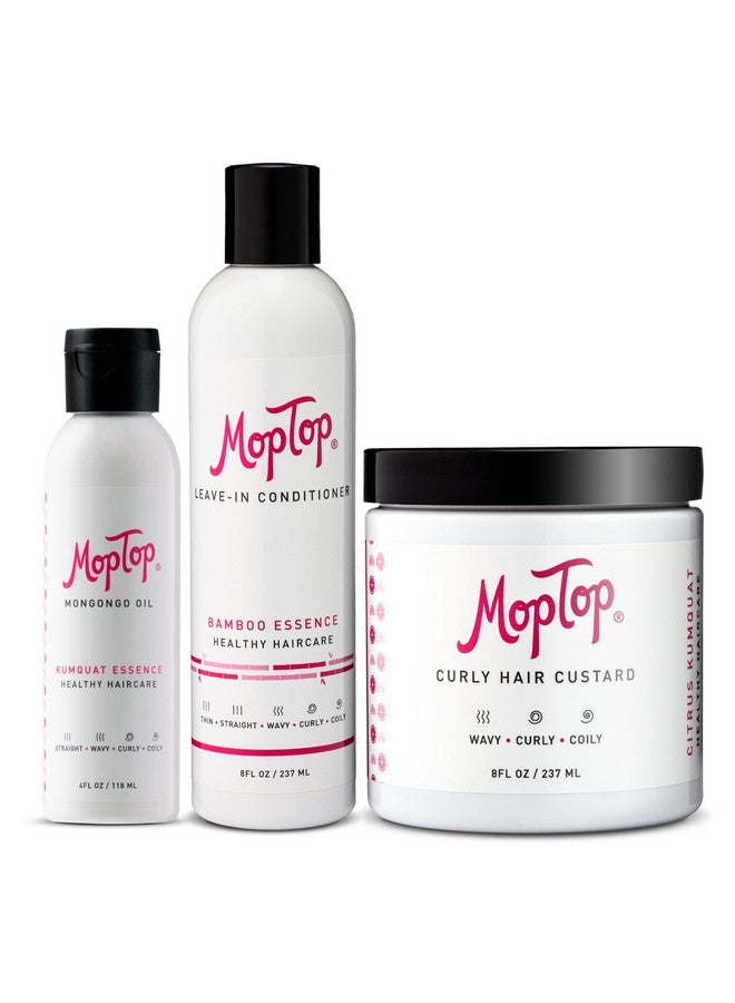 MopTop Curly Hair Bundle Hair Moisturizing Products Wavy & Curly Hair Routine Leavein Conditioner Mongongo Oil And Curly Hair Gel Defining Lightweight Hold Womens Haircare Bundle - Image 2