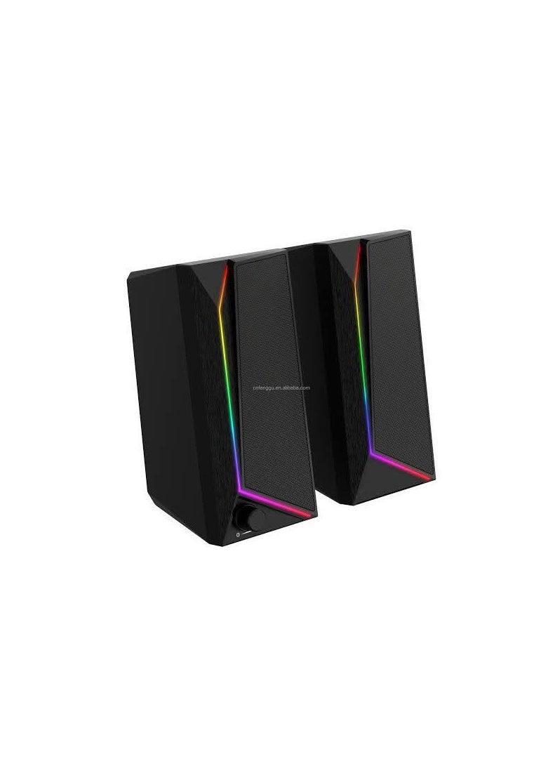Gamma - GAMMA GT-319 Gaming RGB Usb pc speaker with lights - Image 1