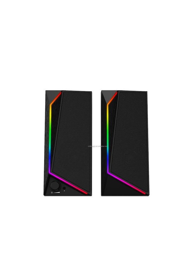 Gamma - GAMMA GT-319 Gaming RGB Usb pc speaker with lights - Image 1