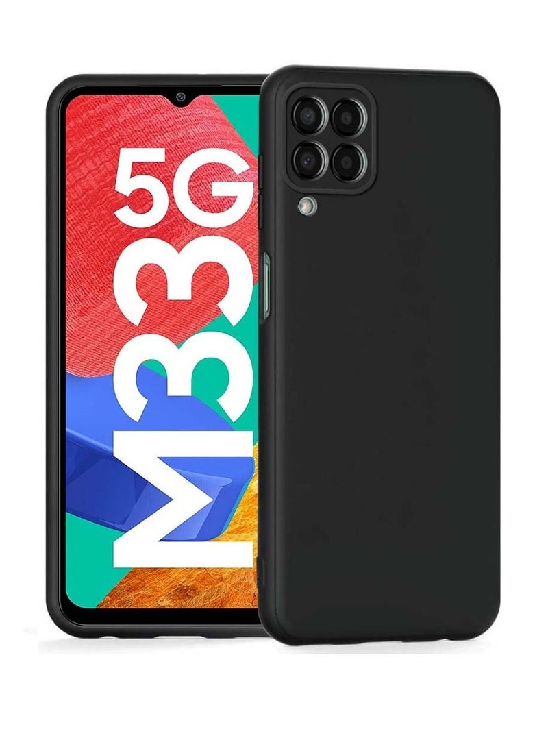 ZOOMEE - Protective Silicone Flexible Camera Protection Slim Ultra Soft Back Case Cover For Samsung Galaxy M33 5G Black - Image 1