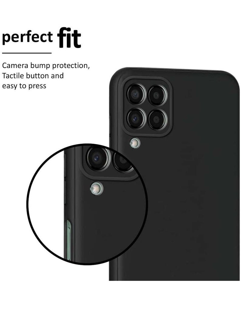ZOOMEE - Protective Silicone Flexible Camera Protection Slim Ultra Soft Back Case Cover For Samsung Galaxy M33 5G Black - Image 1