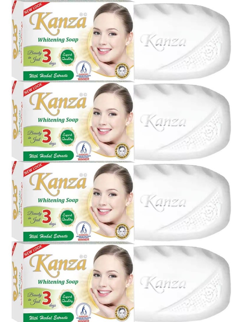 Kanza 4 Pieces of Skin Whitening Soap 100 grams - Image 1