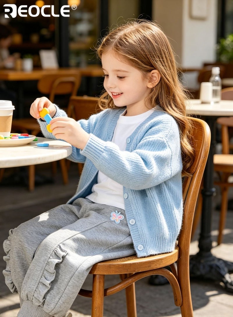 REOCLE Kid's Sport Pants with Elastic Waistband and Brushed Soft Fabric Playful Printed Trousers with Comfort Fit for Autumn Casual Playwear - Image 5