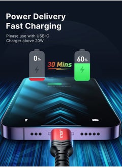 JSAUX USB C to Lightning Cable 6FT, [Apple MFi Certified] iPhone 14/13 Fast Charging Cord USB C iPhone Cable for iPhone 14/14 Plus/14 Pro/14 Pro Max/13/13 Mini/13 Pro/13 Pro Max/12 Pro Max/11 Pro Max  - Image 2
