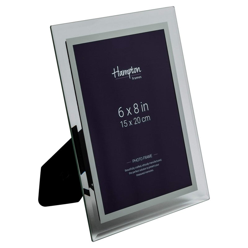 Hampton Frames MIRROR Finished Mirror Glass Photo Picture Display Frame 6x8 15x20cm GTM24068 Black