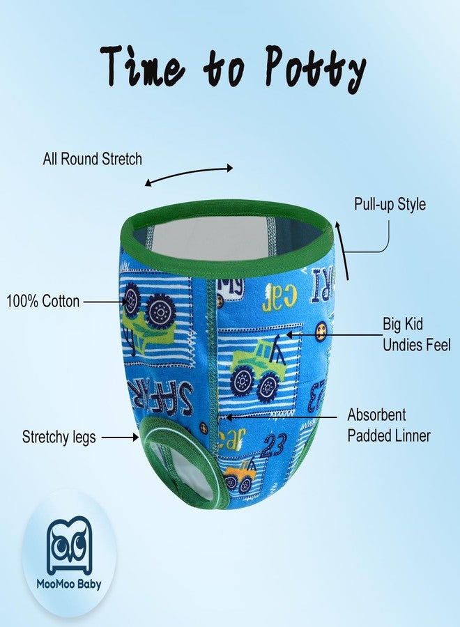 MooMoo Baby Training Underwear 10 Packs Absorbent Potty Training Pants for Boys and Girls Cotton Pee Pants 4T - Image 3