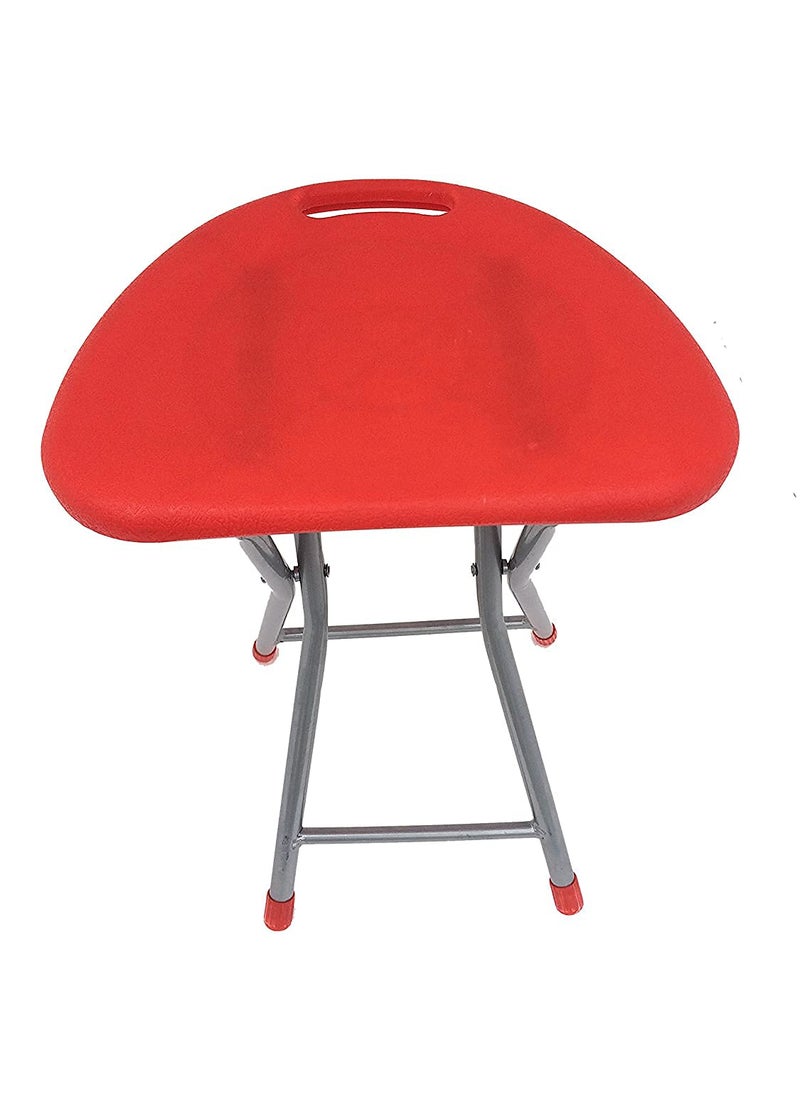 Mishrit Mishrit Folding Stool with Metal Leg Heavy Strong Folding Stool Made in India Multicolor  - Image 3