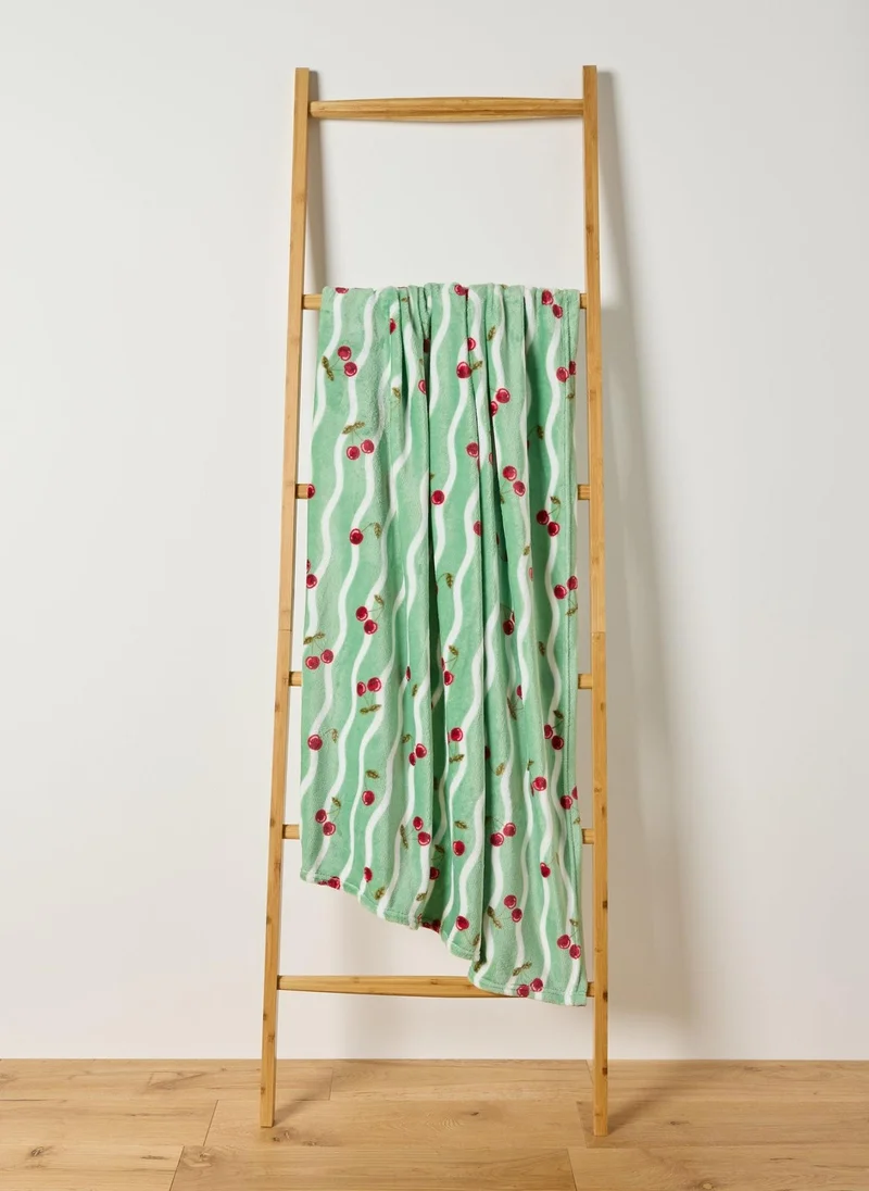 Matalan Green Cherry Throw