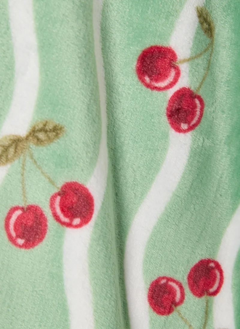Matalan Green Cherry Throw