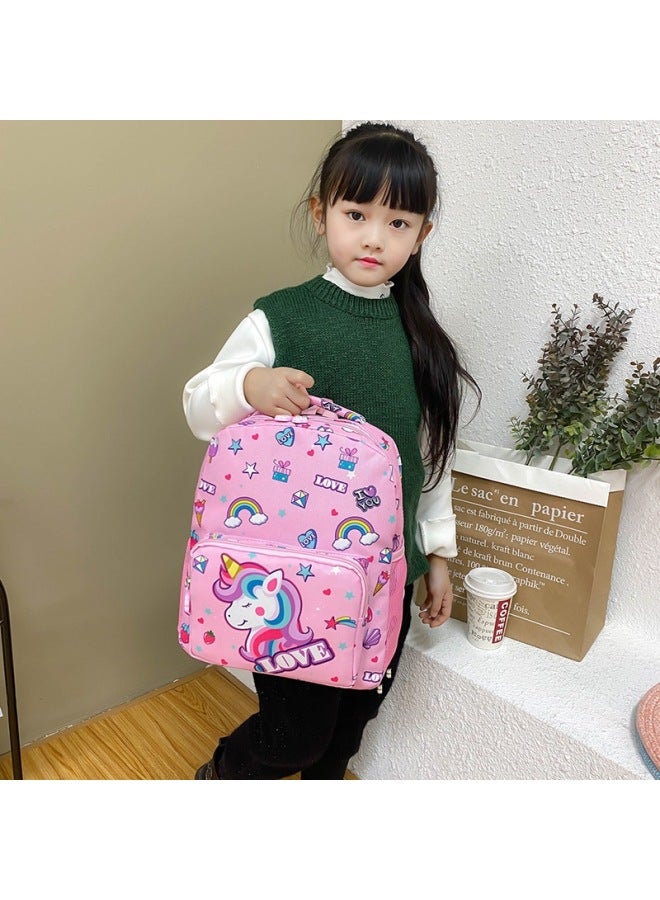 Cartoon Cute Printed Children's Schoolbag Customized For Grade 1-3 Primary School Students' Schoolbag For Reducing The Burden And Protecting The Spine Children's Backpack-Color:Pink - Image 3