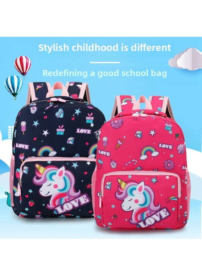 Cartoon Cute Printed Children's Schoolbag Customized For Grade 1-3 Primary School Students' Schoolbag For Reducing The Burden And Protecting The Spine Children's Backpack-Color:Pink - Image 4