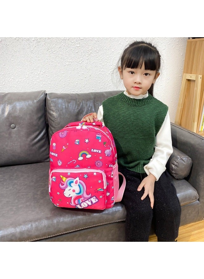 Cartoon Cute Printed Children's Schoolbag Customized For Grade 1-3 Primary School Students' Schoolbag For Reducing The Burden And Protecting The Spine Children's Backpack-Color:Pink - Image 5