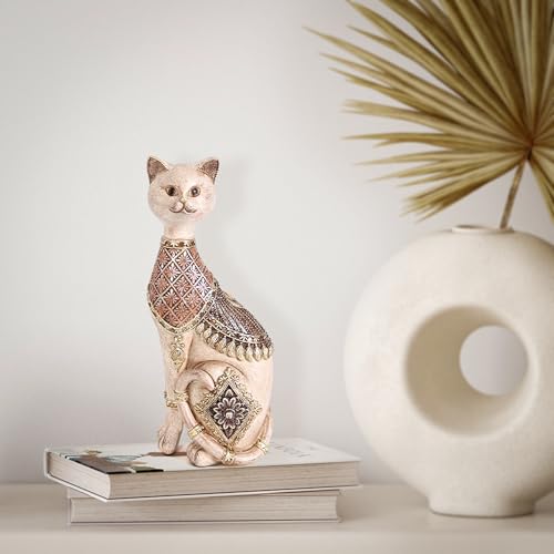 Leekung Cat Statue for Home Decor,Cat Figurine and Sculptures for Shelf Table Desk Bathroom Living Room Bedroom Decor,Vintage Home Décor Accents,Cats Art Themed Decorations,Cats Lover Gifts for Women - Image 5