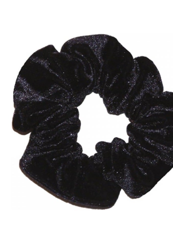 ربطات شعر مخملية فاخرة كبيرة وناعمة باللون الأسود 3  حبات - منتج مرن وعصري للشعر السميك والخفيف - لا يسبب سحب أو تلف الشعر - إكسسوار شعر أنيق للفتيات والنساء. - Image 1