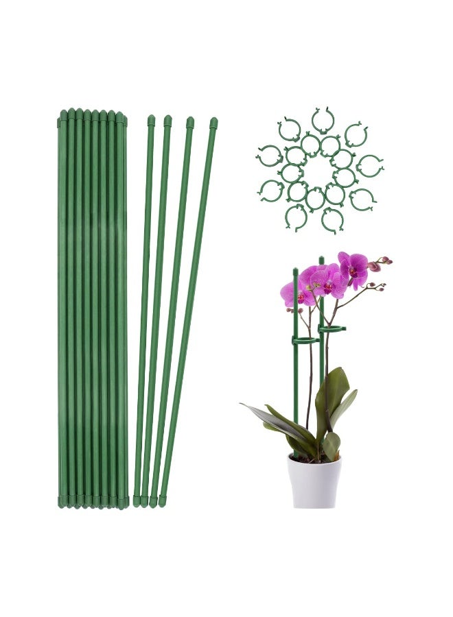 kunshao Plant Stakes,Green Plant Sticks Support, Fiberglass Garden Plant Support Stakes for Potted Plants and Indoor Plants - 20Pcs 18 Inches - Image 1