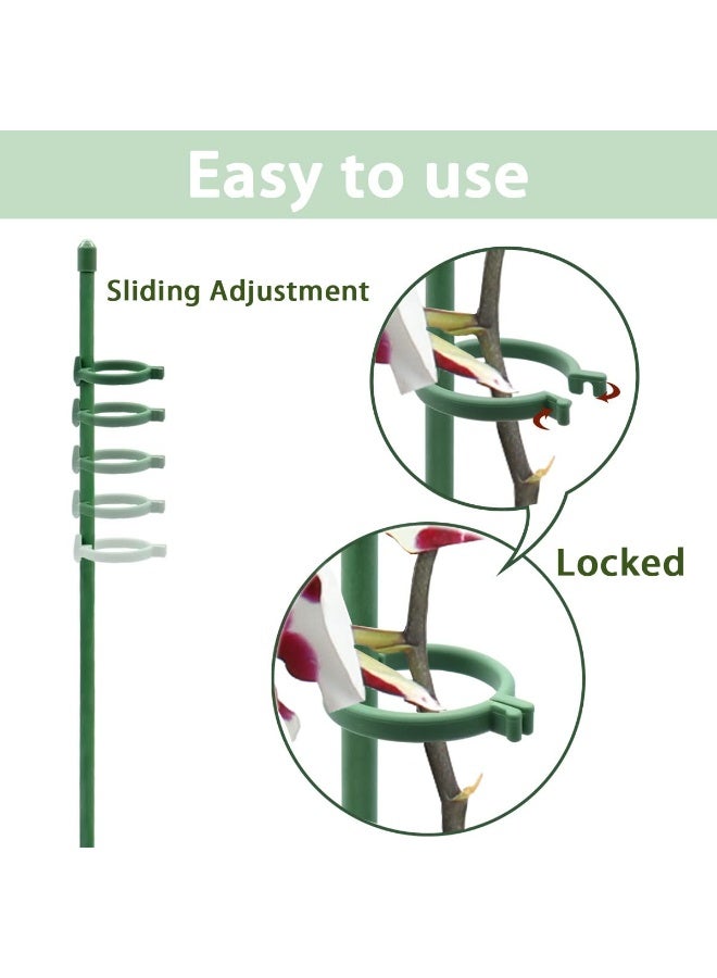 kunshao Plant Stakes,Green Plant Sticks Support, Fiberglass Garden Plant Support Stakes for Potted Plants and Indoor Plants - 20Pcs 18 Inches - Image 4