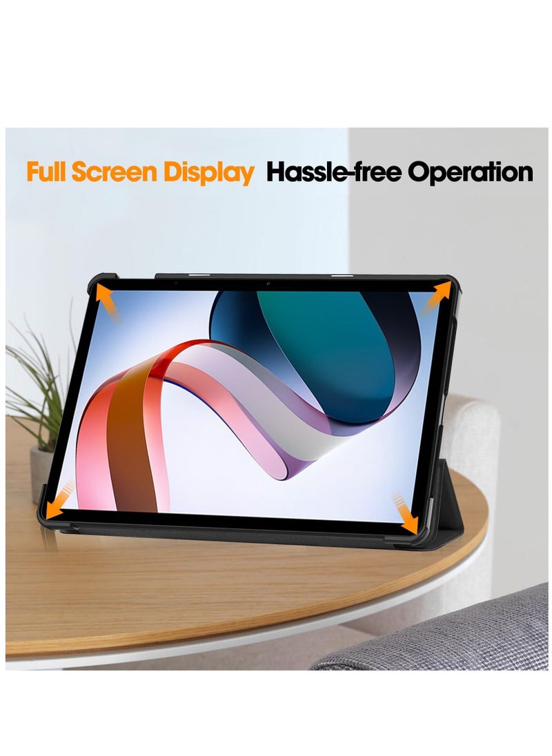 Generic - Case For Xiaomi Redmi Pad SE 11 Multi-Viewing Angles All New PU Leather Smart Cover with Auto Sleep Wake Feature Slim Flip Shell Case for Redmi Pad 11 (Black) - Image 1