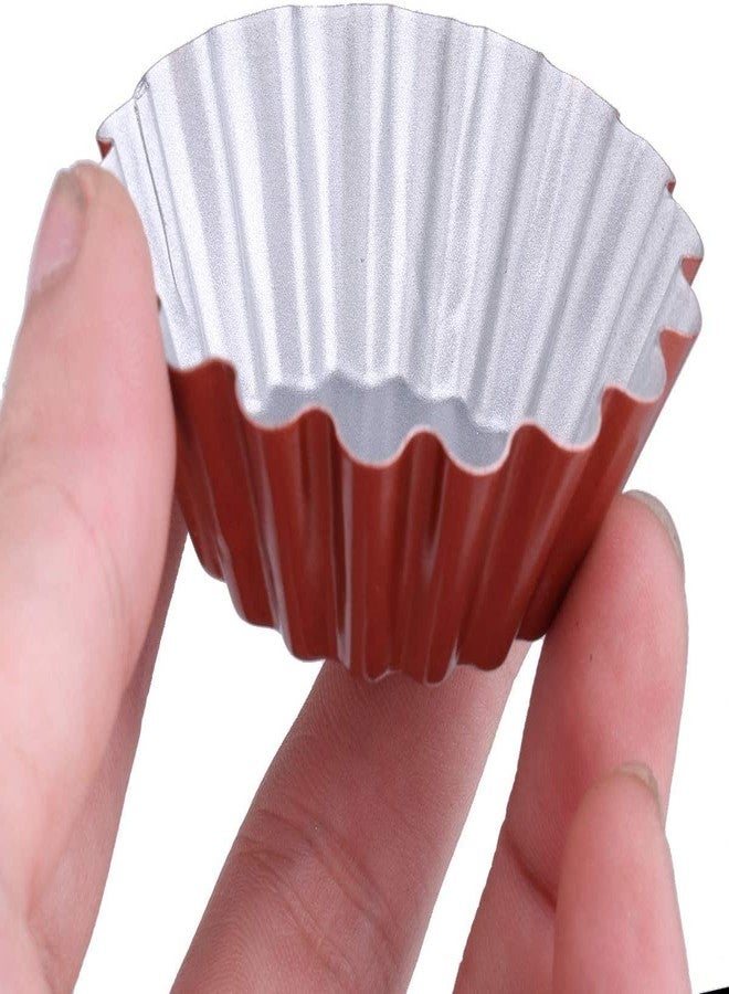 Ramkuwar Egg Tart Mold Mini Carbon Steel Cake Muffin Moulds Non-Stick Cupcake, Pudding Moulds – Round (6 Piece) - Image 3