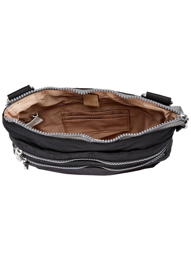 Baggallini Womens Comrade 3-zip Crossbody Cross Body Handbag, Black With Sand Lining, One Size US - Image 4