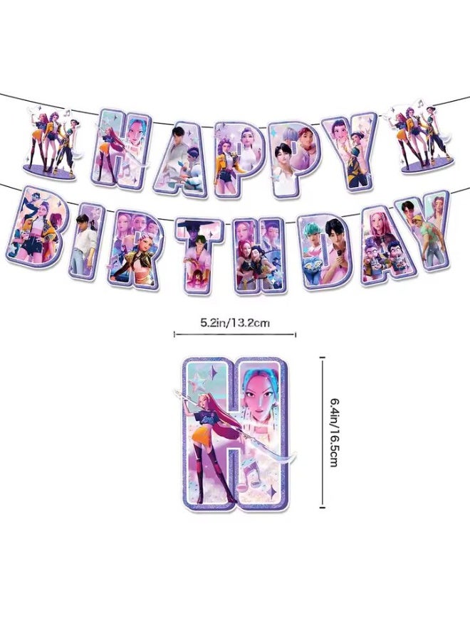 Huntrix KPop Demon Hunters Birthday Party Supplies Set for 20 Guests - Image 5