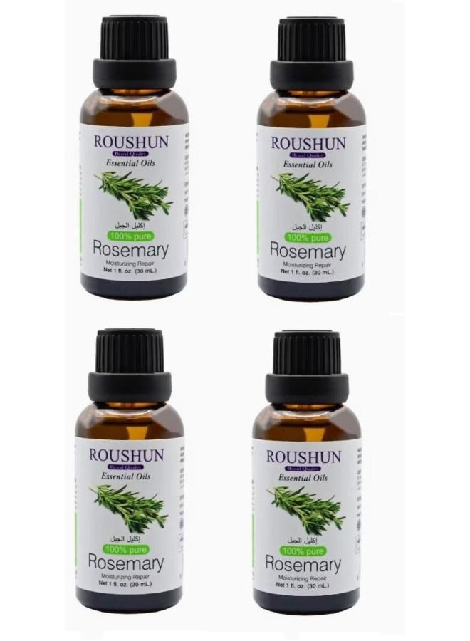 ROUSHUN PACK OF 4- Pure Rosemary Essential Oil Clear 30ml - Image 1