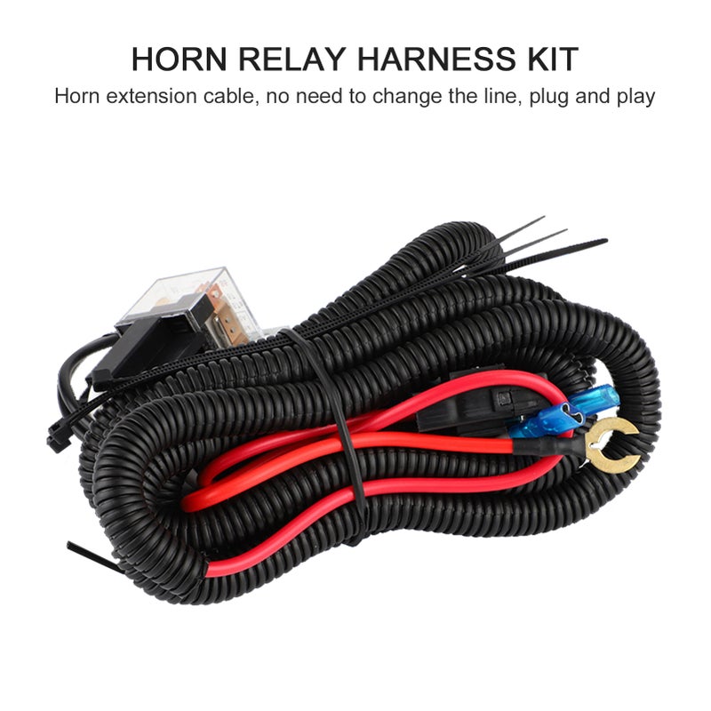 12V24V Car Horn Wiring Harness Snail Horn Modification Harness Break Car Relay Wiring Harness - Image 5