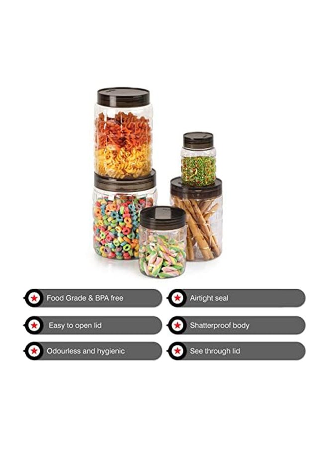 Cello - CELLO Checkers Pet Plastic Airtight Canister Set | Food grade and BPA free canisters | Air tight seal & Stackable Transparent | 300ml x 6, 650ml x 6, 1200 x 6, Set of 18 - Image 1