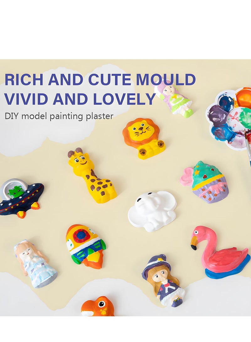 SYOSI Kids Arts and Crafts Set DIY Painting Kit STEM Projects Paint Your Own Figurines Ceramic Painting Kit for Kids Children's Day BirthDay Festival Gift for  DIY Toy Age 4-6 8-12 6-8 SPACE - Image 5