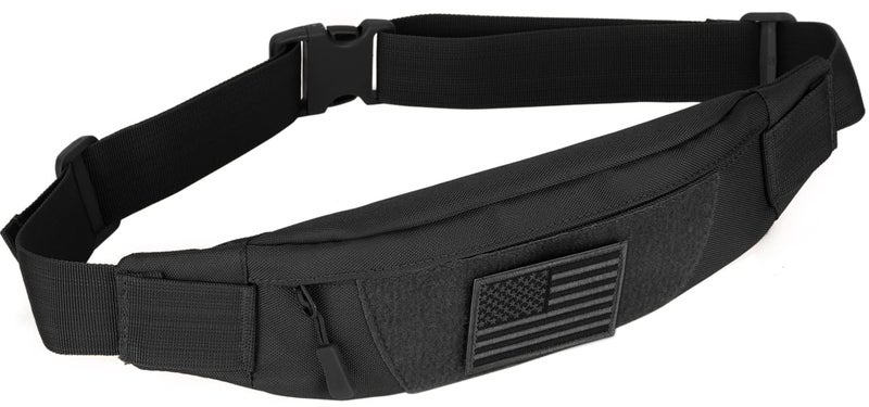 SunForMorning Tactical Fanny Pack for Men Running Belt Small Military Waist Bag for Travel Hiking Climbing Fishing Balck - Image 2