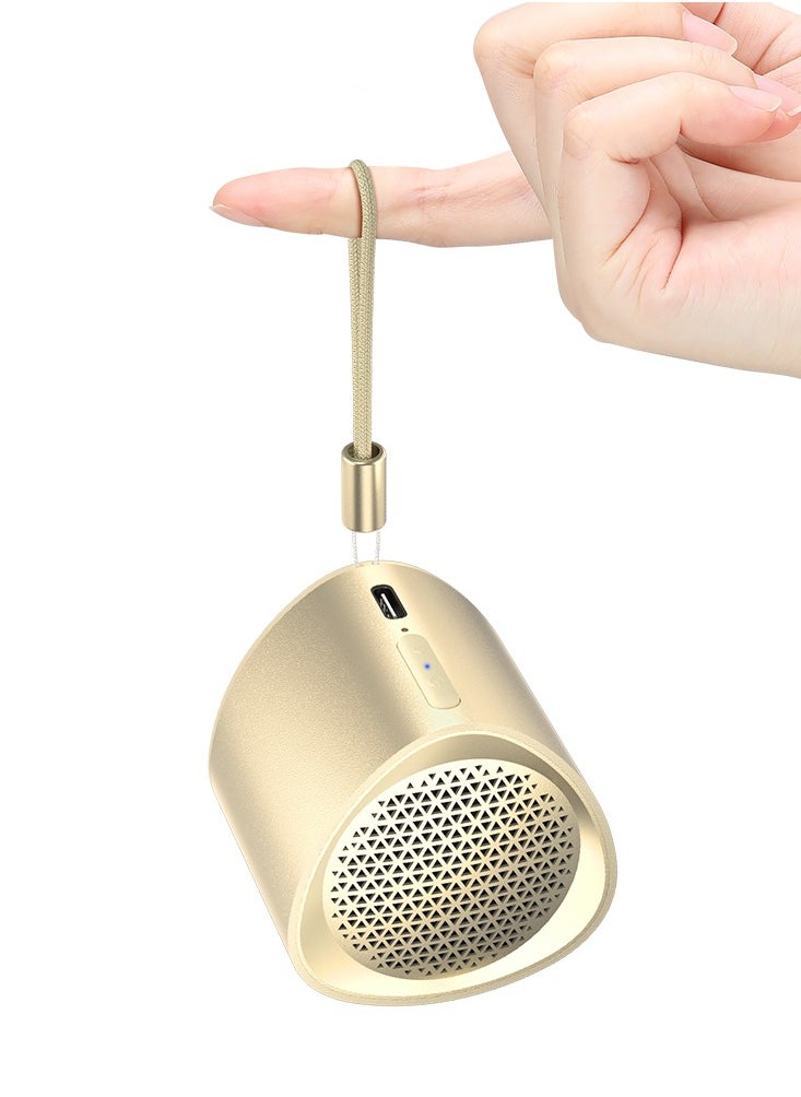 Tronsmart - Tronsmart Nimo Portable Bluetooth Speaker, Super-Compact Design, Metal Craft, Mini Speaker with Lanyard, IPX7 Waterproof for Shower, Travel, 12 Hours Battery, Stereo Pairing, Hands-Free Call, (Gold) - Image 1