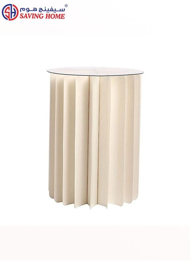 SAVING HOME GENERAL TRDG. LLC - Folding DIY Accordion Pillar Cardboard Display Stand Pedestal Stand - 4Pcs - Image 1