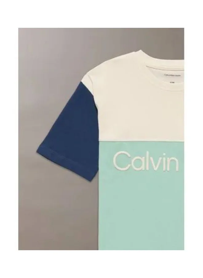 Calvin Klein Jeans Kids Color Block Crew Neck T-Shirt