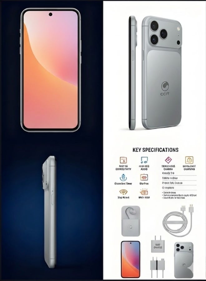 CCIT T17 Promax 5G Smartphone | 6.8" Display, 1TB ROM, 16GB RAM & 6000mAh Battery - Image 3