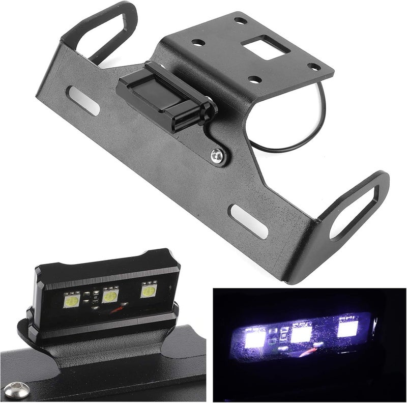 Acouto Motorcycle Tail License Plate Holder with LED Light for Kawasaki Z800 - Image 1