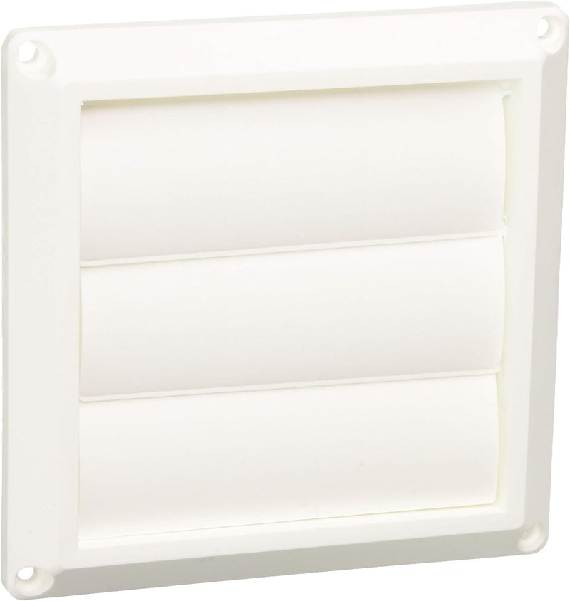 1475W White Plastic Louvered Vent, 3-Inch