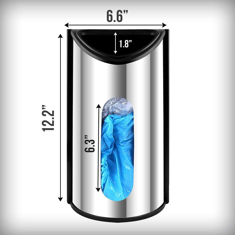 Utopia Kitchen حامل وموزع أكياس البلاستيك لمطبخ يوتوبيا متوسط الحجم، سهل التركيب على الحائط، مصنوع من الفولاذ المقاوم للصدأ (فضي) - Image 2