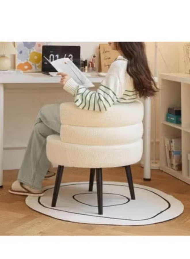 كريست جي كرسي بوكلية  قماش ابيض بتصميم  جذاب ومختلف - Image 3
