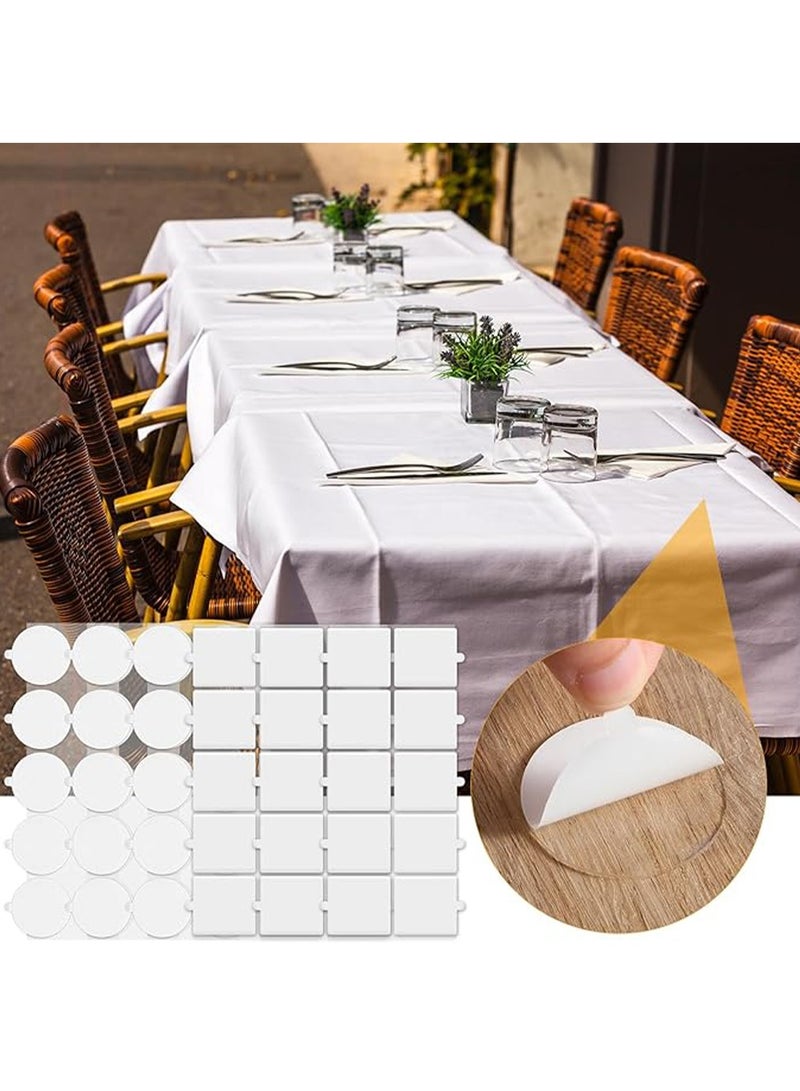 40 Pack Clear Table Skirt Self-adhesive Clips,Strong Tablecloth Clamps, Perfect for Securing Table Covers at Weddings, Banquets, Parties, Picnics & Outdoor Events, Multipurpose Table Edge Fastener  - Image 2