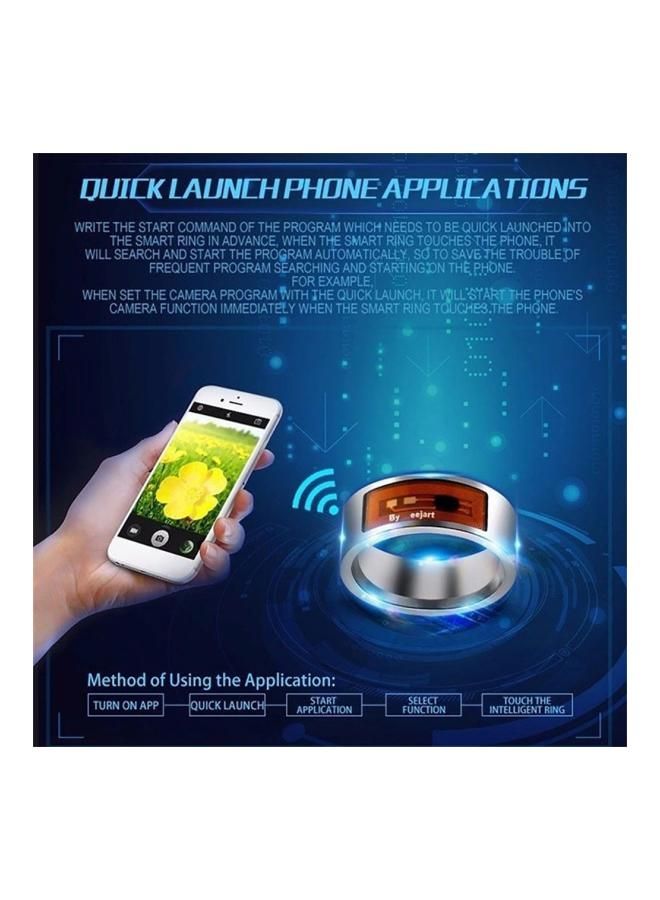Multi-Function Smart Ring With NFC Silver - Image 5
