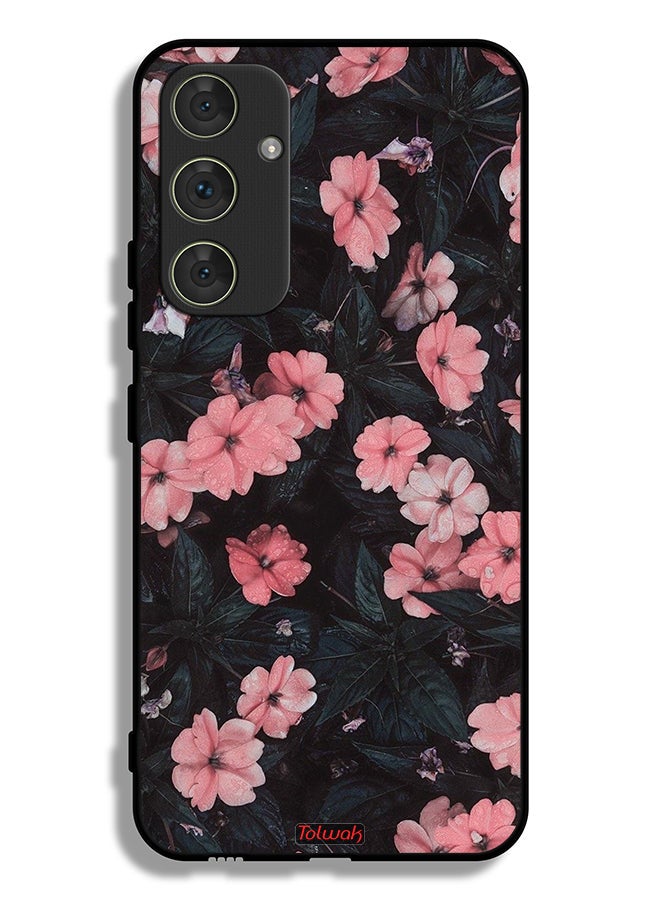 Tolwak Samsung Galaxy A54 5G Protective Case Cover Peach Small Roses - Image 1