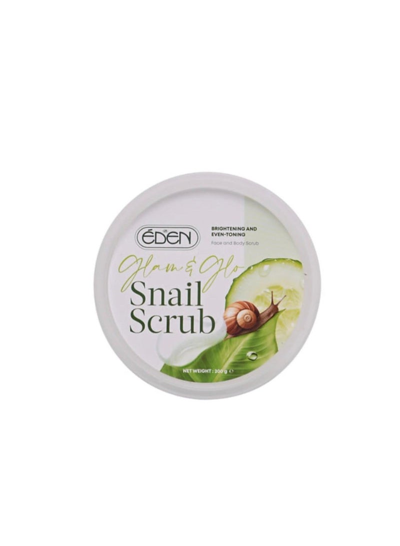 Eden Glam & Glo Snail Scrub 200G - Image 1
