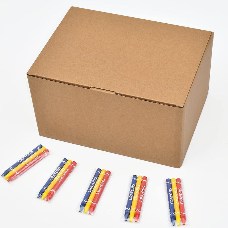 Madisi Crayons Bulk Pack, Regular Size, 3 Colors, 300 Packs, 900 Count - Image 2