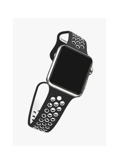 Generic Apple Watchband 46mm/45mm/44mm/49mm Silicone Apple Watch Strap for Apple Watch All Series Black/White  - Image 2